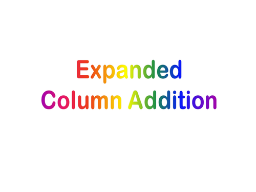 Expanded Column Addition