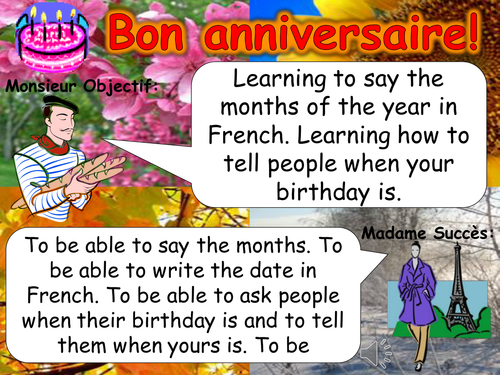 Bon Anniversaire Teaching Resources