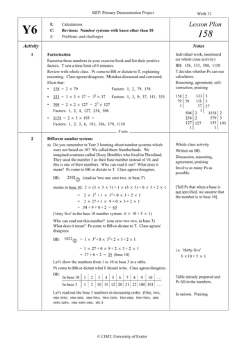 Yr 6 Number : Lesson 158
