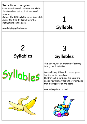 Syllables | Teaching Resources