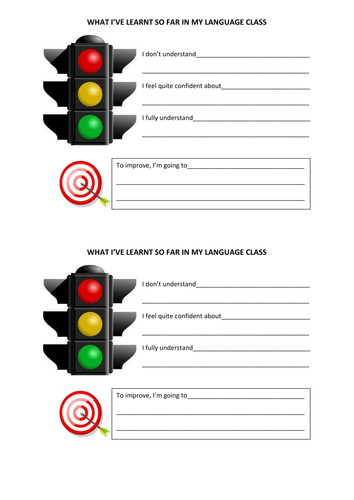 KS3 MFL pupil assessment & target setting form