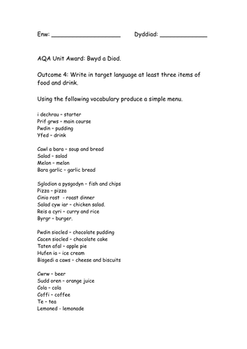 Bwyd a Diod 3.