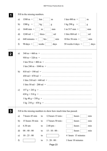 Yr 4 Measures : Lesson 23