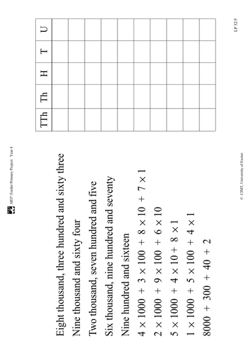 Yr 4 Number :Lesson 32