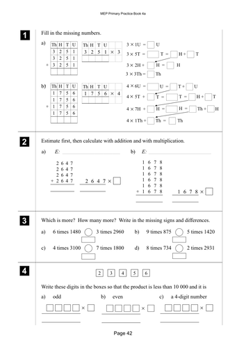 Yr 4 Calculation : Lesson 42