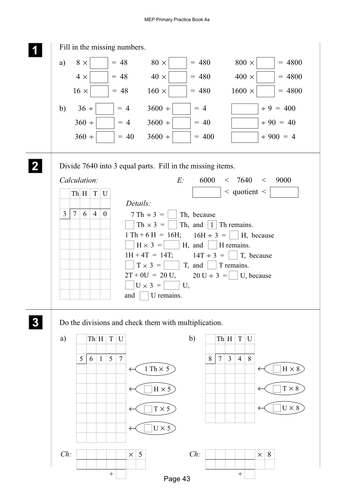 Yr 4 Calculations Lesson 43 Teaching Resources