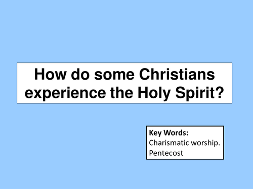 How do some Christians experience the Holy Spirit?