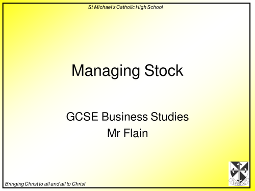 Managing stock