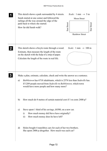 Yr 4 Problem Solving : Lesson 72