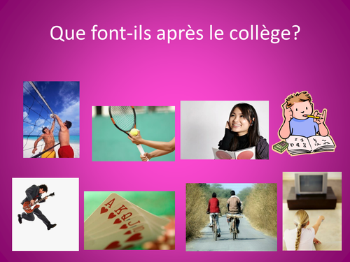 Que font-ils après le collège?