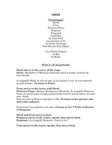 French Shrek Play