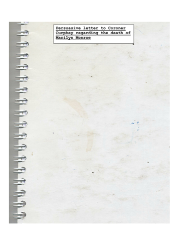 Marilyn Monroe Persuasive Writing mini project