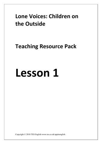 Children on the Outside - APP Teaching Pack