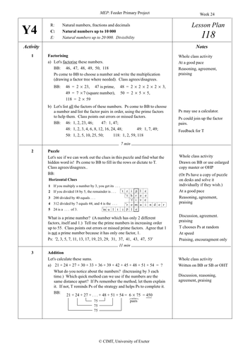 Yr 4 Place Value : Lesson 118
