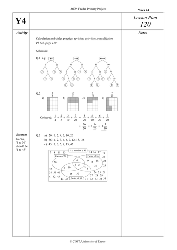 Yr 4 Revision : Lesson 120