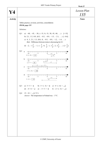 Yr 4 Revision : Lesson 135