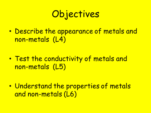 Metals and non-metals
