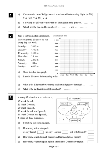 Yr 4 Handling Data : Lesson 151