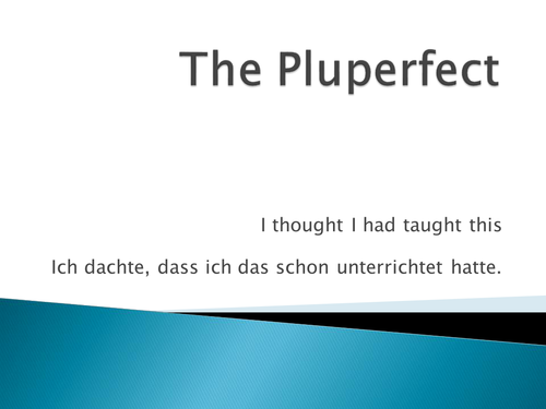 Pluperfect | Teaching Resources
