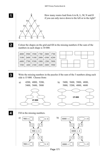 Yr 4 Problem Solving : Lesson 171