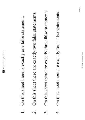 Yr 4 Problem Solving : Lesson 174