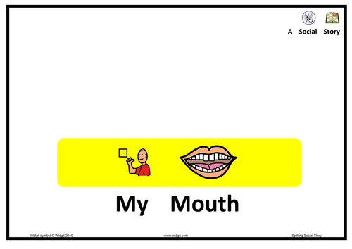 Social Story Spitting Widgit Teaching Resources