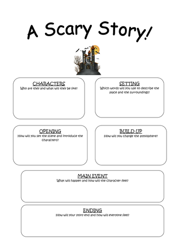 Scary Story Planning Frame Teaching Resources