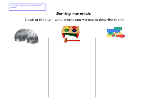ks1 sorting materials | Teaching Resources