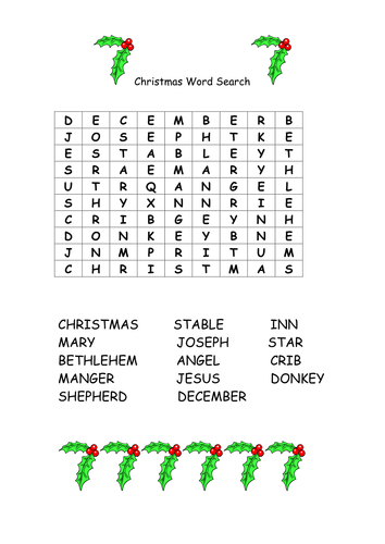 Christmas Word Search - 1