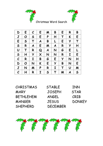 Christmas Word Search - 1 by bestprimaryteachingresources - Teaching ...