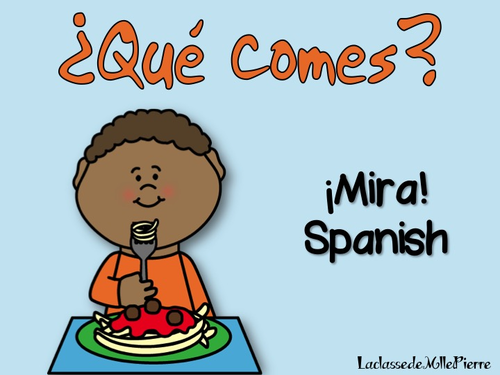 ¿Qué comes? spanish - Mira {EDITABLE} 