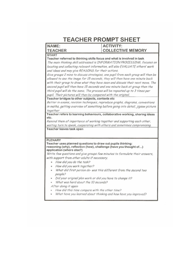 Collective Memory - Sequences - game, worksheet.