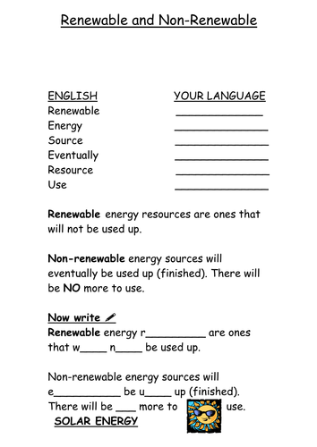 Worksheet Nonrenewable And Renewable Resources Worksheet renewable and non resources by tfaircloughc teaching tes