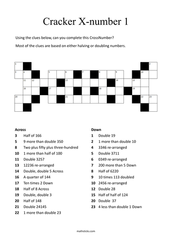 Christmas Cracker Cross-Number