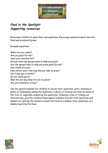 The Farm Behind the Food: Food in the spotlight