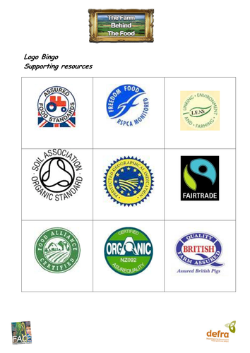 The Farm Behind the Food: Global logo bingo