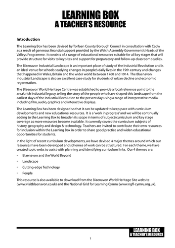 Learning Box - Blaenavon World Heritage Centre