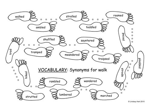 synonyms-for-walk-teaching-resources