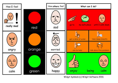Traffic light emotions- Widgit
