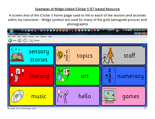 Clicker 5 ICT resource- Widgit