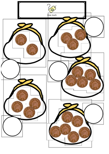 How much? Money worksheets- Widgit