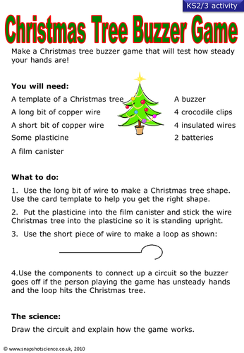 Christmas science games