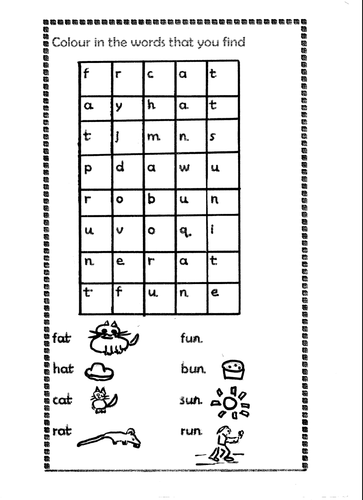 Phonic Word Searches  Sets 1 to 7  - letters  sounds Consonant Digraphs  Vowel graphemes