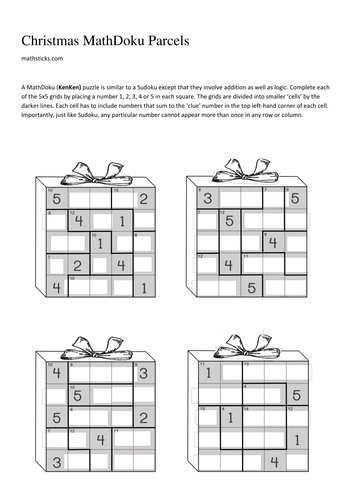 Christmas MathDoku