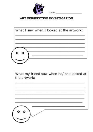 Art Perspective Worksheet