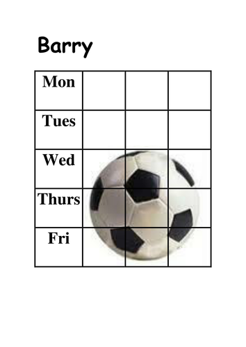 Simple behaviour chart