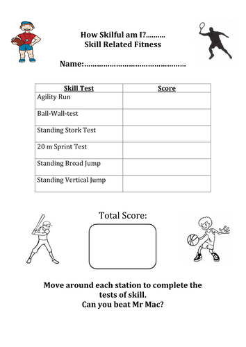 Skill Circuit Record Sheet
