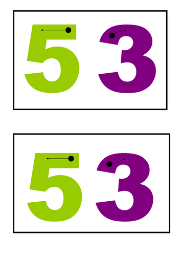 Letter and number orientation flash cards