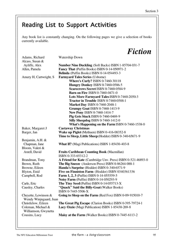 Farming Fact and Fiction Booklist