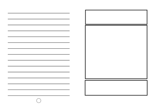 Blank template children to create their own book